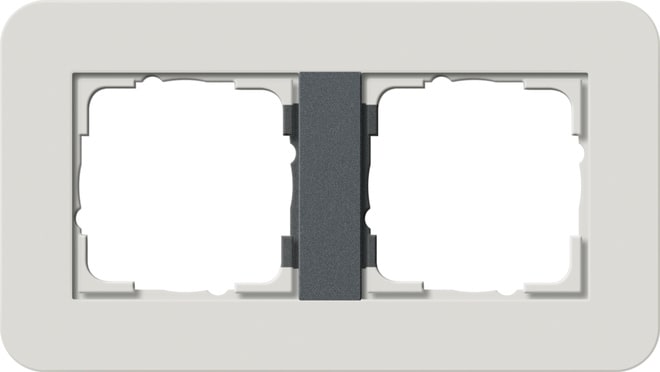 GIRA - GIR0212421 MASCH. COPERTURA 2-M GIRA E3 GRIGIO CH./