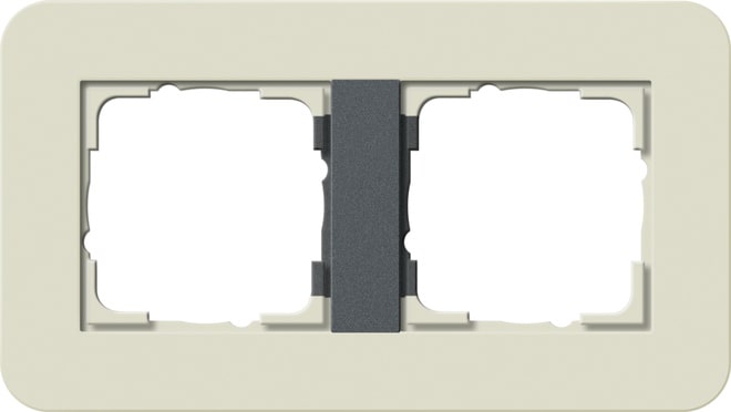 GIRA - GGI0212427 Abdeckrahmen 2f Gira E3 Sand/Anthrazit