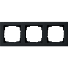 GIRA - GIR021309 Abdeckrahmen 3f Gira E2 Schwarz m