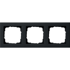GIRA - GIR021309 Abdeckrahmen 3f Gira E2 Schwarz m