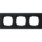 GIRA - GIR0213095 Abdeckrahmen 3f flach Gira E2 Schwarz m