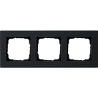 GIRA - GGI0213095 Abdeckrahmen 3f flach Gira E2 Schwarz m