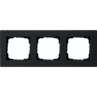 GIRA - GGI0213095 Abdeckrahmen 3f flach Gira E2 Schwarz m