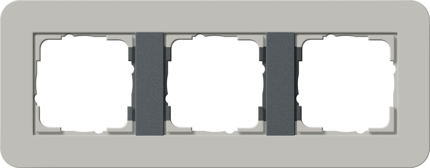 GIRA - GGI0213422 PLACCA 3-M GIRA E3 GRIGIO/ANTRAC.