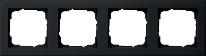 GIRA - GIR021409 Abdeckrahmen 4f Gira E2 Schwarz m