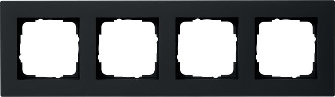 GIRA - GIR0214095 Abdeckrahmen 4f flach Gira E2 Schwarz m