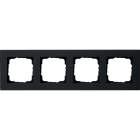 GIRA - GGI0214095 Abdeckrahmen 4f flach Gira E2 Schwarz m