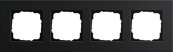 GIRA - GIR0214126 Abdeckrahmen 4f Gira Esprit Alum.Schwarz