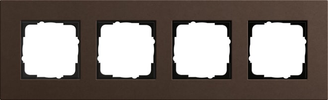 GIRA - GIR0214223 PLACCA 4-M GIRA ESPRIT LIN.MPX.MARRONE S