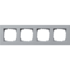 GIRA - GGI0214255 Abdeckrahmen 4f flach Gira E2 F Alu
