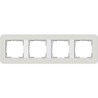 GIRA - GIR0214411 PLACCA 4-M GIRA E3 GRIGIO CH./BNC PURO