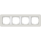 GIRA - GGI0214411 PLACCA 4-M GIRA E3 GRIGIO CH./BNC PURO