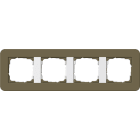 GIRA - GIR0214416 PLACCA 4-M GIRA E3 OMBRA/BNC PURO
