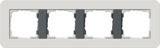 GIRA - GIR0214421 Abdeckrahmen 4f Gira E3 Hellgrau/Anthraz