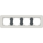 GIRA - GIR0214421 PLACCA 4-M GIRA E3 GRIGIO CH./ANTRAC.
