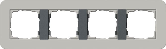 GIRA - GIR0214422 MASCH. COPERTURA 4X GIRA E3 GRIGIO/ANTRA