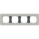 GIRA - GGI0214422 Abdeckrahmen 4f Gira E3 Grau/Anthrazit