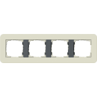 GIRA - GGI0214427 Abdeckrahmen 4f Gira E3 Sand/Anthrazit