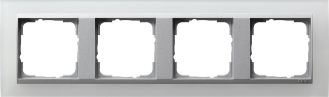 GIRA - GIR021450 Abdeckrahmen 4f Zwischenr. F Alu Gira Ev