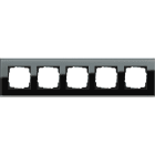 GIRA - GGI021505 Abdeckrahmen 5f Gira Esprit G Schwarz