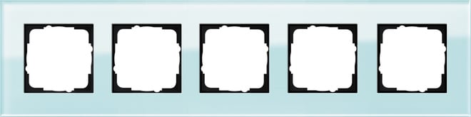 GIRA - GIR021518 PLACCA 5-M GIRA ESPRIT VETRO MENTA