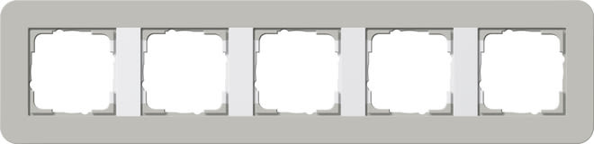 GIRA - GIR0215412 PLACCA 5-M GIRA E3 GRIGIO/BNC PURO