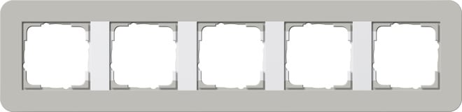 GIRA - GGI0215412 Abdeckrahmen 5f Gira E3 Grau/Reinweiss