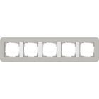 GIRA - GGI0215412 Abdeckrahmen 5f Gira E3 Grau/Reinweiss