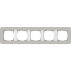 GIRA - GGI0215412 PLACCA 5-M GIRA E3 GRIGIO/BNC PURO
