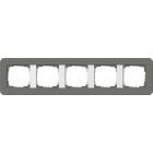 GIRA - GGI0215413 Abdeckrahmen 5f Gira E3 Dklgrau/Reinweis