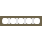 GIRA - GGI0215416 Abdeckrahmen 5f Gira E3 Umbra/Reinweiss