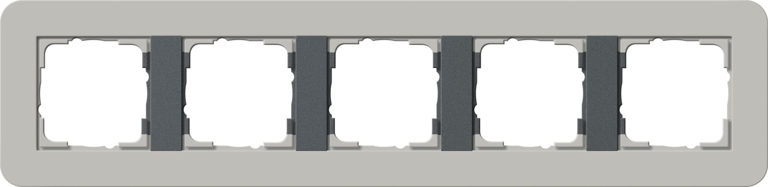 GIRA - GGI0215422 PLACCA 5-M GIRA E3 GRIGIO/ANTRAC.