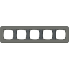 GIRA - GGI0215423 PLACCA 5-M GIRA E3 GRIGIO SC./ANTRAC.