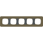 GIRA - GIR0215426 Abdeckrahmen 5f Gira E3 Umbra/Anthrazit