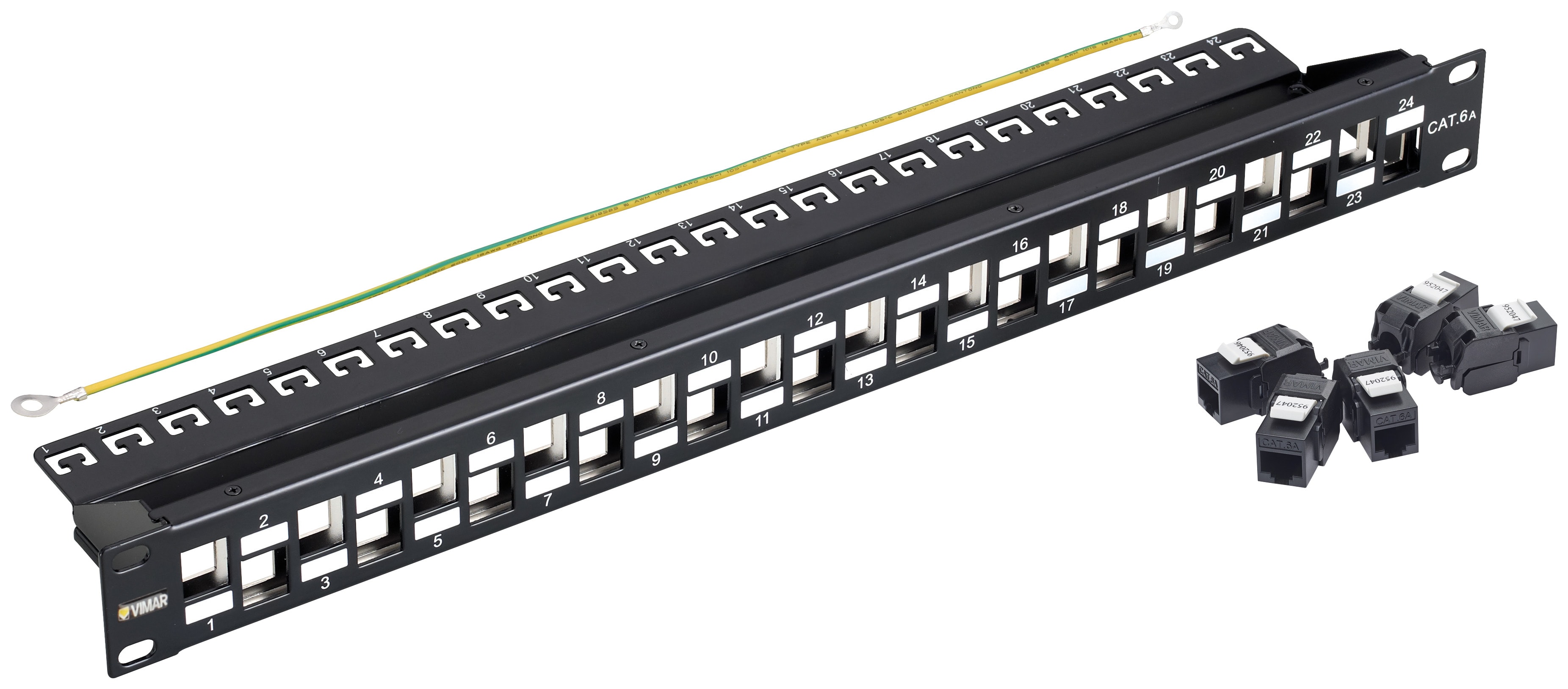 VIMAR SPA - VIW03024.8 Pannello 24 RJ45 Cat6A UTP 1u