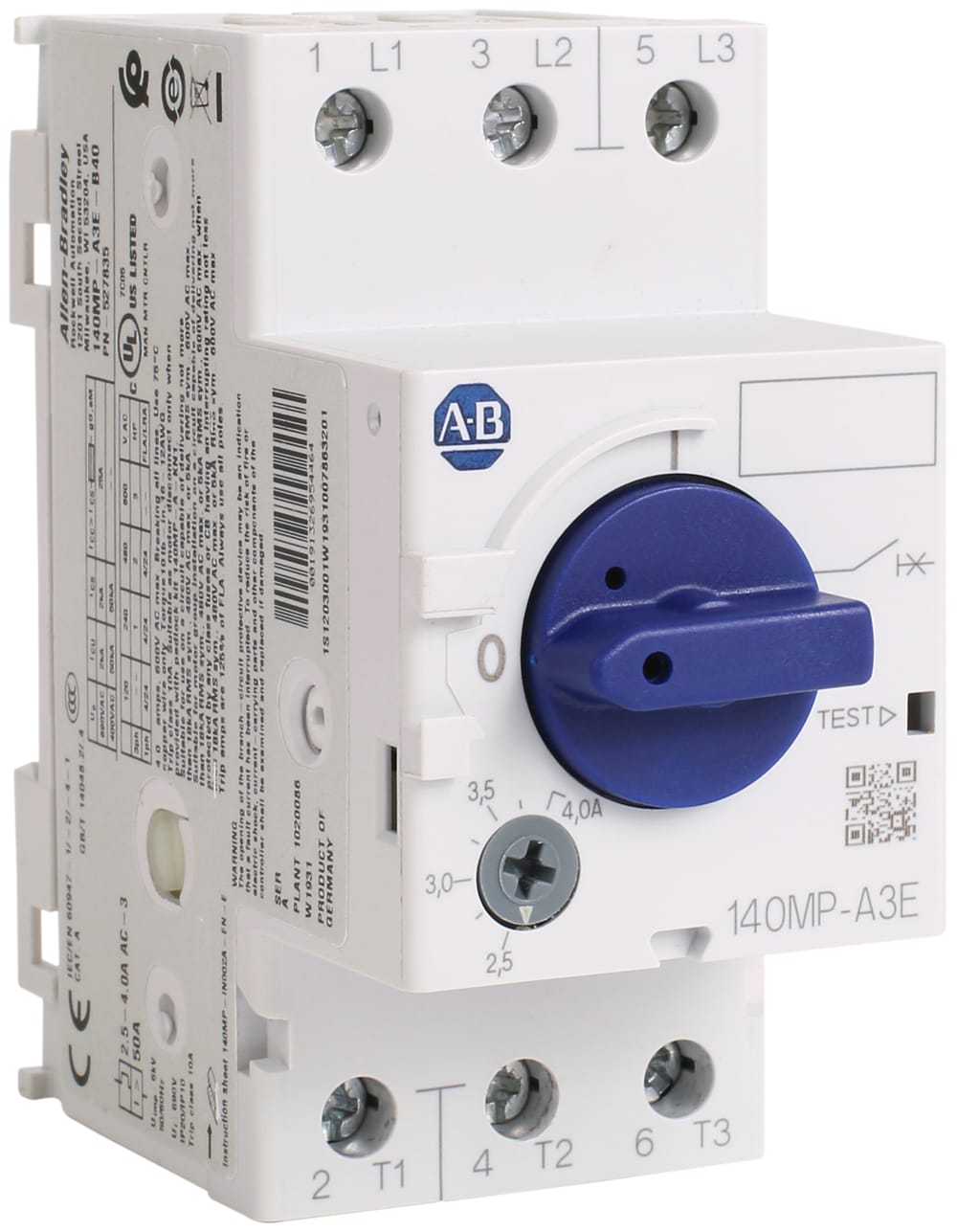 ROCKWELL AUTOMATION - RCK140MP-A3E-B63 MOTOR PROTECTION CIRCUIT BREAKER