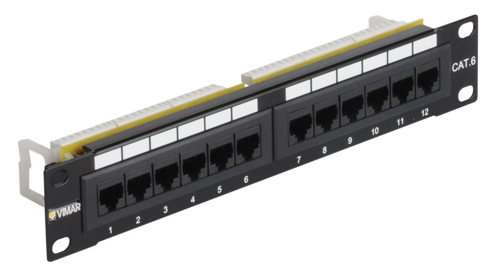 VIMAR SPA - VIW03303.3 PANNELLO 10IN 12 RJ45 CAT6 UTP 1U