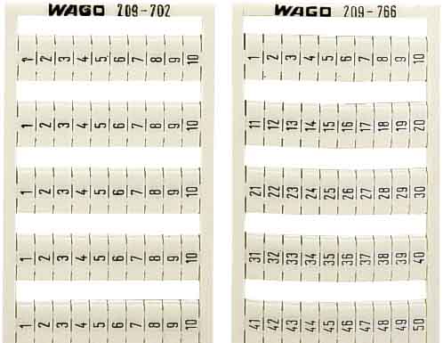 WAGO ITALIA SRL - WAG209-702 SCHEDA DI MARCATURA WSB COME SCHEDA, BIA