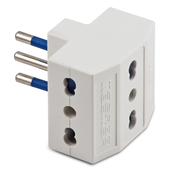 MASTER SRL - MST05651 ADATT.TRIPLO 10A 2P+T BIANCO