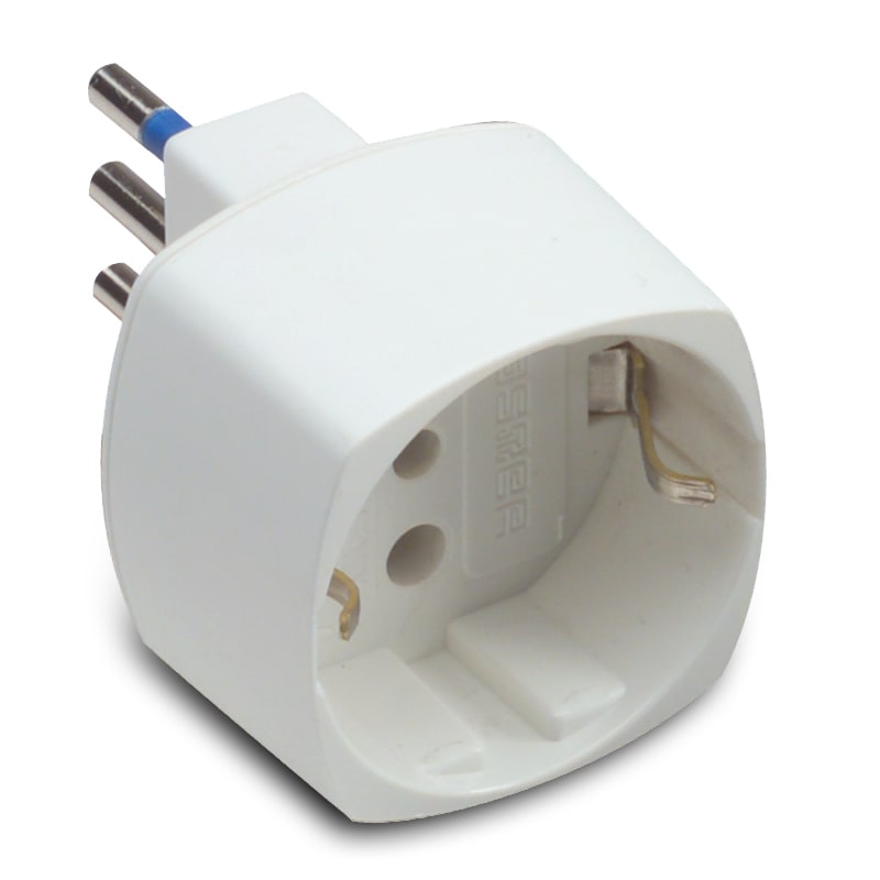 MASTER SRL - MST05811 ADATT.SCHUKO 10A 2P+T BIANCO C.SICUREZZA