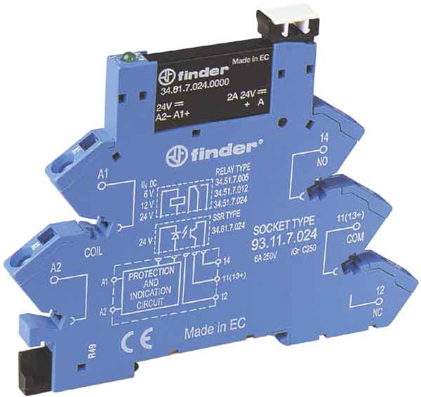 FINDER SPA - FIN389170607048 INTERFACCIA MODULARE SSR 1NO MORS.MOLLA