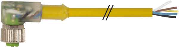 MURRELEKTRONIK SRL - MUE7000124012130500 M12 FEM. 90? CON CAVO + LED