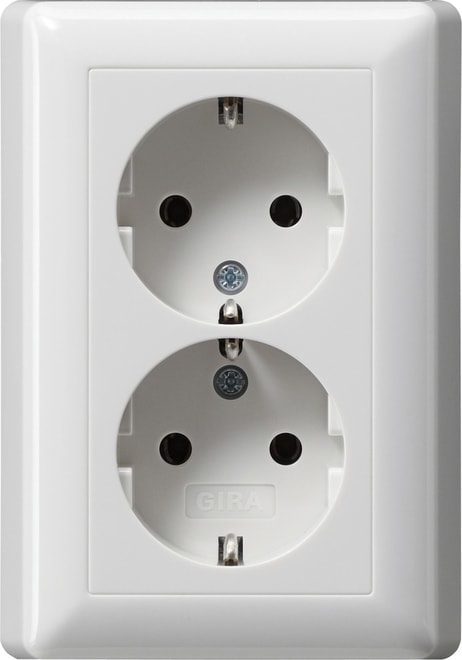 GIRA - GIR078003 SCHUKO 2f Vollpl. Standard 55 Reinweiss