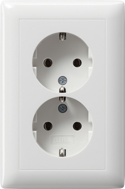 GIRA - GIR078203 SCHUKO 2f Vollpl. f. Geratedose 1,5f Sta