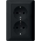 GIRA - GIR0783005 DOP.SCHUKO SP + P.CPL. SYSTEM 55 NERO O