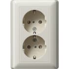 GIRA - GGI078301 DOP.SCHUKO SP + P.CPL. SYSTEM 55 BNC CRE