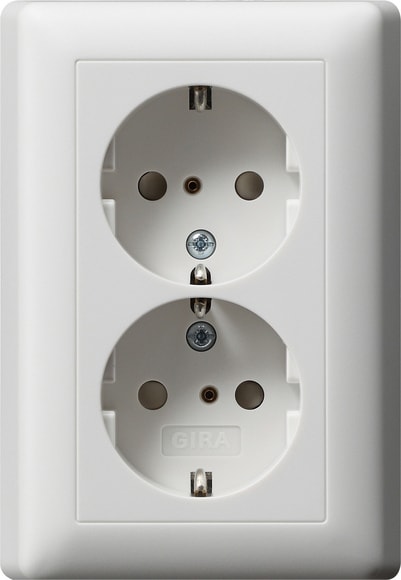 GIRA - GGI078327 DOP.SCHUKO SP + P.CPL. SYSTEM 55 BNC PUR