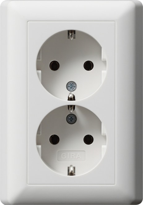 GIRA - GIR078804 DOP.SCHUKO P.CPL. S./GRAFFA MI STANDARD