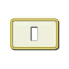 VIMAR SPA - VIW08635.I.21 PLACCA 1M RESINA SCATTO AVORIO-ORO