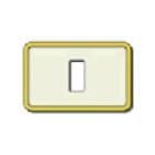 VIMAR SPA - VIW08635.I.21 PLACCA 1M RESINA SCATTO AVORIO-ORO